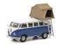 Preview: Schuco 450377800 - 1:43 Volkswagen T1b Samba blau/weiß mit Dachzelt