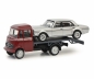 Preview: Schuco 452661700 – 1:87 Mercedes-Benz L319 Autotransporter grau