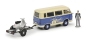 Preview: Schuco 450320000 - 1:43 Ford FK1000 Bus 'Vespa' + Vespa 1958 blau / cremeweiß