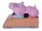Preview: Simba 109261006 - Peppa Pig Plüschfiguren 4-teiliges Familienset im Auto