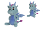 Preview: Simba 105959964 - Safiras Plüsch Drache Nessi blau, 50cm