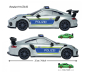 Preview: Majorette 212058199 - Porsche 911 GT3 RS Polizei Carry Case