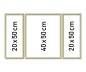 Preview: Schipper 605140707 - Alurahmen Triptychon Gold 50 x 80 cm