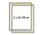 Preview: Schipper 605200762 - 2x Alurahmen Gold 24 x 30 cm