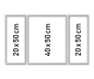 Preview: Schipper 605260767 - Alurahmen Triptychon Silber 50x80 cm
