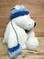 Preview: Sweety Toys 80501 - Kuscheltier Eisbär weiß ca. 65 cm mit Mütze und Handschuhen, Plüsch