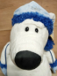 Preview: Sweety Toys 80503 - Kuscheltier Eisbär weiß ca. 50 cm mit Mütze und Handschuhen, Plüsch