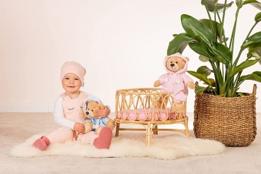 Teddy Hermann 913863 - Schlafanzugbär rosa 30 cm