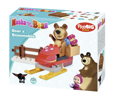 BIG 800057101 - PlayBIG Bloxx Masha & The Bear,  Bear's Snowmobile