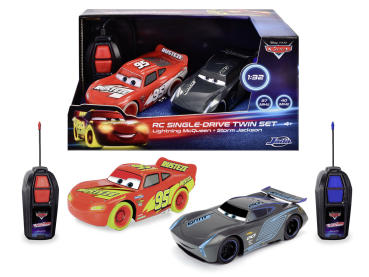 Dickie 203084034 - RC Cars Glow Racers Twin Pack 1:32