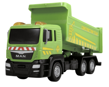Preview: Dickie 203725002 - Liebherr Team Set, MAN Kipplaster, L586 Radlader, Renault Van
