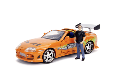 Preview: Jada 253205001 - Fast & Furious Brian's Toyota Supra 1995 + Figur