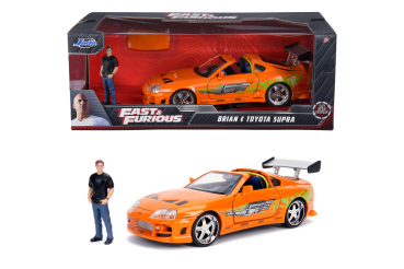 Jada 253205001 - Fast & Furious Brian's Toyota Supra 1995 + Figur