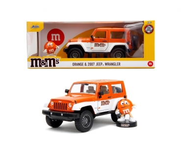 Jada 253255068 - M&Ms Orange 2007 Jeep Wrangler