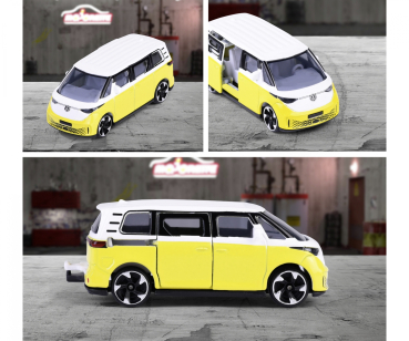 Majorette 212053052Q38 - Premium Cars VW ID Buzz, gelb/weiß