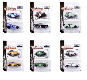 Majorette 212053062 - Porsche Motorsport Premium Assortment - komplettes 6er Set