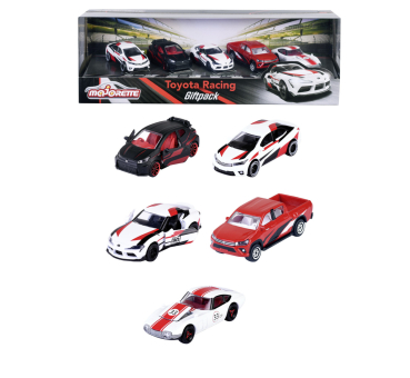 Majorette 212053189 - Toyota Racing 5 Pieces Giftpack
