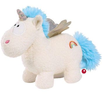 Nici 40099 - Kuscheltier Einhorn Rainbow Flair mit Flügel stehend, ca. 13cm Plüsch