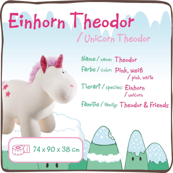 Preview: NICI 40126 - Sitztier Einhorn Theodor ca. 80 cm, belastbar ca. 100 kg