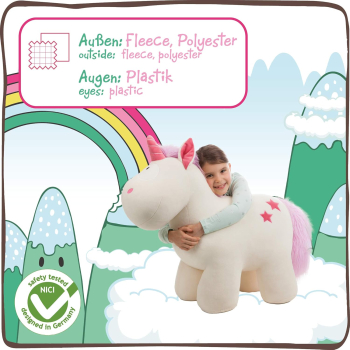 Preview: NICI 40126 - Sitztier Einhorn Theodor ca. 80 cm, belastbar ca. 100 kg