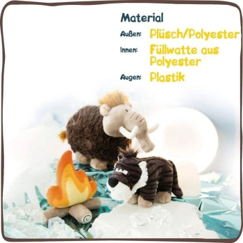 Preview: Nici 45314 - Kuscheltier Säbelzahntiger Rodriguez ca.22 cm stehend, Stone Age Friends, Plüsch