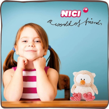 Nici 46096 - Kuscheltier Eule Owluna, 35 cm, mit Gelenk, Kopf drehbar, Plüsch