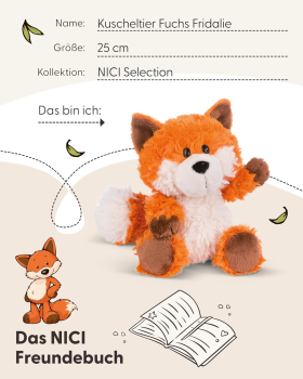 Nici 49819 - Kuscheltier Fuchs Fridalie orange, Plüschtier, ca. 25 cm