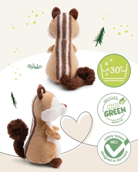 Nici 49949 - Kuscheltier Streifenhörnchen Jojo stehend ca. 27 cm NICI GREEN