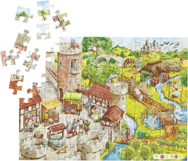 Ravensburger 00516 - tiptoi Puzzle Burg, 100 Teile Puzzle