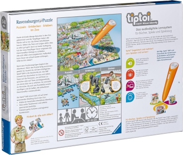 Ravensburger 00524 - Im Zoo, Tiptoi Puzzle 100 Teile
