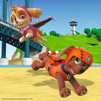 Ravensburger 09239 - Paw Patrol, Team auf 4 Pfoten, Puzzle 3 x 49 Teile