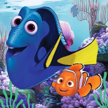 Ravensburger 09345 - Findet Dory, Puzzle 3 x 49 Teile