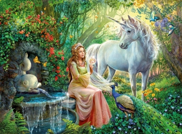 Ravensburger 10559 - Puzzle 100 XXL Teile, Im Reich des Einhorns