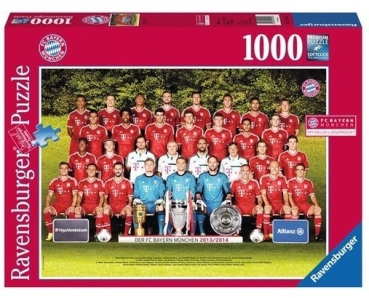 Ravensburger 19387 - FC Bayern München, Saison 2014/2015, Puzzle 1000 Teile