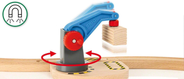 BRIO World 33878 - Starterset Güterzug mit Kran