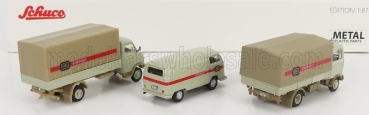 Preview: Schuco 452655300 - 1:87 3er Set DB STÜCKGUT VW T2, HANOMAG F55, Mercedes-Benz LP608