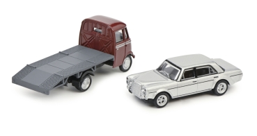 Schuco 452661700 – 1:87 Mercedes-Benz L319 Autotransporter grau