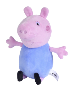 Simba 109261006 - Peppa Pig Plüschfiguren 4-teiliges Familienset im Auto
