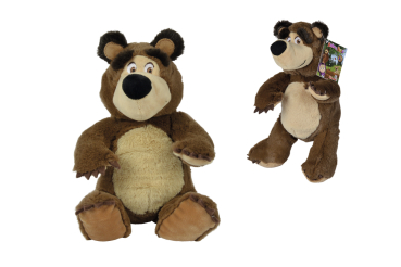 Simba 109301034 - Masha Bean Bag Bär, 20 cm, sitzend