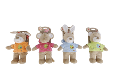 Nicotoy 6305799327- Baby Kuscheltier "Copains" 4fach sortiert, ca. 25 cm