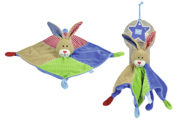 Simba 6305881123 - Lief! Boys Doudou Schmusetuch Hase blau