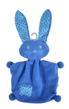 Lief! 6305881128 - Schmusetuch Hase, dunkelblau, ca. 21cm