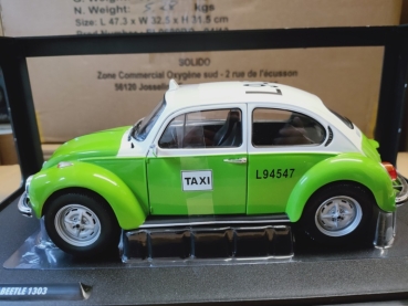 Solido 421183780 - 1:18 VW Käfer 1303 Mexico Taxi 1974 grün-weiß