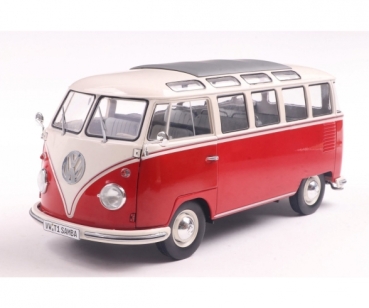 Solido 421186463 - 1:18 VW T1 21 Samba 1962 WINDOWS rot/weiß