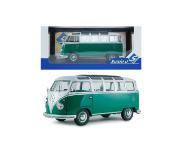 Solido 421186590 - 1:18 Volkswagen VW T1 samba grün/weiß 1962
