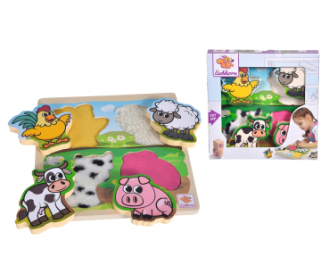 Eichhorn 100003687 - Fühl-Puzzle mit Stoff, 5-tlg.