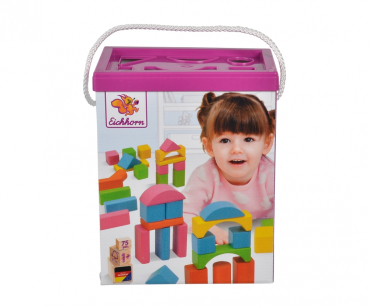 Eichhorn 100088011 - Bunte Holzbausteine