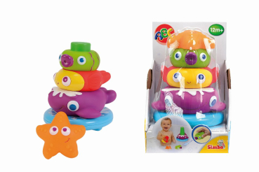 Simba 104019678 – ABC Stapelfreunde für Badewanne