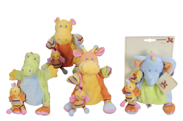 Nicotoy 104027343 - Jungle Handspielpuppe, sortiert