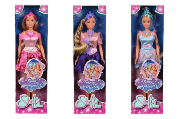 Steffi Love 105733009 - Fancy Princess, blaues Kleid, rosa Kleid, 2-fach farblich sortiert